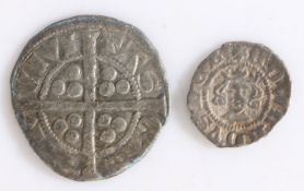 Hammered coins, to include a Half Penny and a Penny, (2)