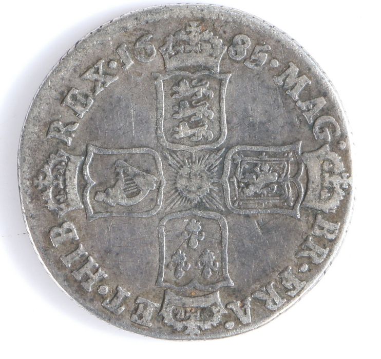 James II Shilling, 1685, (S 3410) - Image 2 of 2