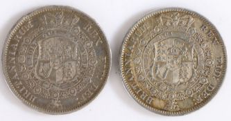 George III Half Crowns, Large Bust, 1816 and 1817, (S 3788) (2)