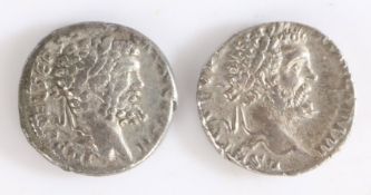 Septimius Severus silver denarius, 193 -211 AD and another denarius