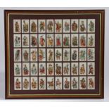 Framed set of Player's Cigarette cards 'Arms & Armour'