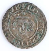 Edward I Silver Long Cross Penny of London Class 1c, Spink 1382 Obv:- ElDWRElXANGLDNShVB Rev:-