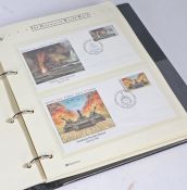 Stamps, History of World War II cover collection, housed in an album