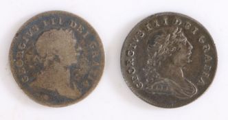 George III, Two Irish Ten Pence Bank Tokens, 1805, (2)