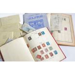 Stamps, British Empire incl. GB, pre WWII in Junior Simplex album, GB 1d black, QV 10/-, postal