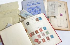 Stamps, British Empire incl. GB, pre WWII in Junior Simplex album, GB 1d black, QV 10/-, postal