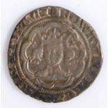 Edward III silver halfgroat of London, Series D 1352 - 1353 Spink 1575 With French title, unbarred