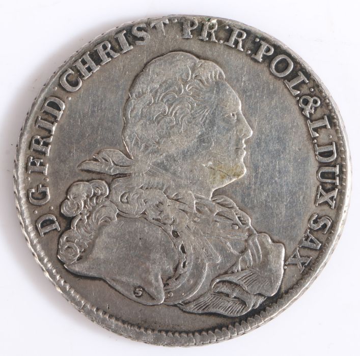 Saxony 1 Thaler, 1763, Frederick Christian - Image 2 of 2