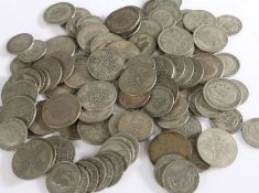 Pre 1947 coins, to include forty-seven Florins and fifty-nine shillings, (qty)