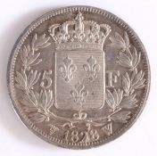 France, Charles X 5 francs 1828