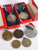 Coronation medals, to include George V, George VI both cased, together with further medals, (qty)