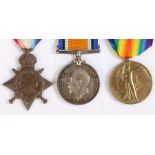 First World War trio of Medals, 1914-15 Star (51040 PTE. A. WATSON. R.A.M.C.) and 1914-1918