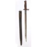 First World War U.S. 1917 Remington bayonet, marked on one side of the ricasso with the makers