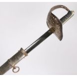George V 1897 Pattern Infantry officers sword, engraved blade with George V cypher to both sides,