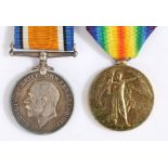 First World War casualty pair of medals, 1914-1918 British War Medal and Victory Medal (10759 PTE.