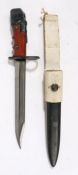 British No.7 Knife Bayonet,'No 7 Mk I L' faintly marked to one side of ricasso, held in steel