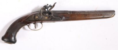 Late 18th/Early 19th century Turkish military flintlock pistol, Toughra marking (official seal of