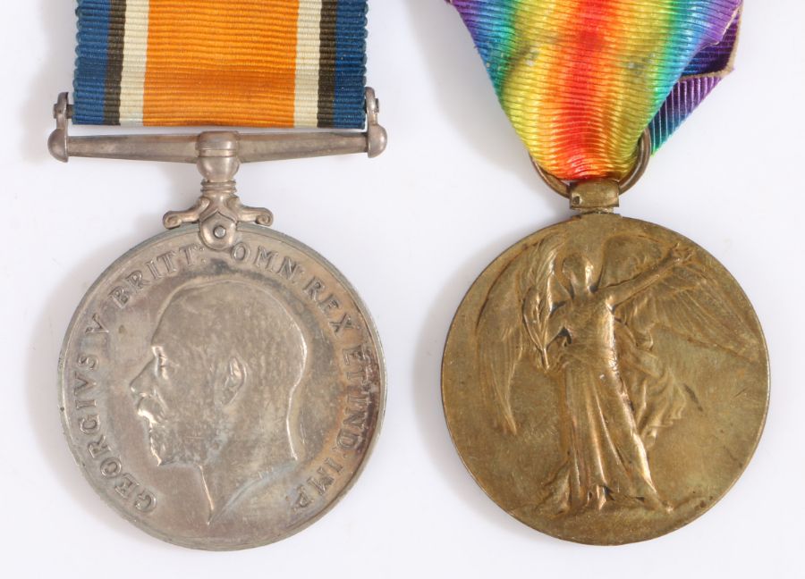 First World War pair of medals, 1914-1918 British War Medal and Victory Medal (61504 PTE. A.M.