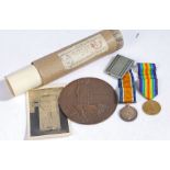 First World War casualty grouping, 1914-1918 British War Medal and Victory Medal (145692 GNR. W.J.F.