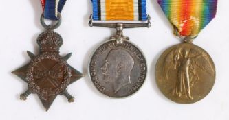 First World War trio of medals, 1914-15 Star, 1914-1918 British War Medal, Victory Medal (SS.1880.