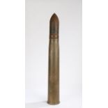 Rare complete Second World War British 3.7 inch AP shell and projectile, dated 1939 to the base, (