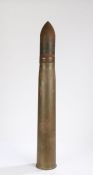 Rare complete Second World War British 3.7 inch AP shell and projectile, dated 1939 to the base, (