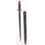First World War British 1907 bayonet, appears to be dated 3 '14 to one side of the ricasso and '