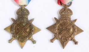 First World War casualty medal, 1914 Star (6859 L. CPL. G. WATSON. 2/WELSH R.), records show