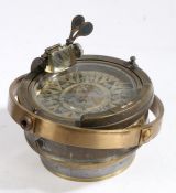 Early 20th century  Patrol Type No. 51 brass ships compass by Heath & Co. Limited London