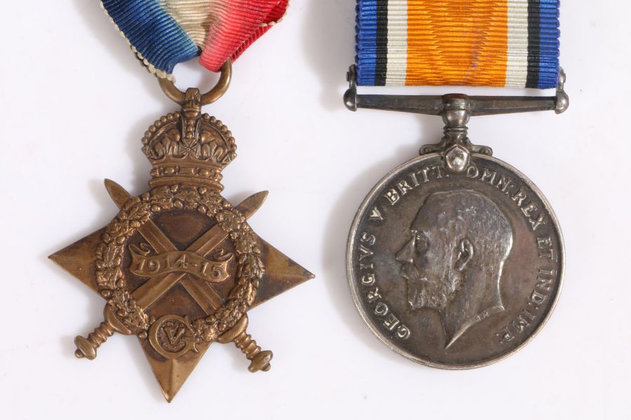 First World War pair of medals, 1914-15 Star (72009 L.CPL. J. JACKSON. R.E.) British War Medal (