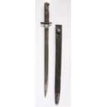 First World War British 1907 Bayonet by Sanderson, maker name with date 2 '17 to one side of