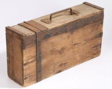 First World War German ammunition box, believed to be for the Maxim Machine Gun, wooden construction