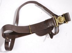 Post 1952 British army Senior NCO's sword belt and cross belt, Queens Crown general service brass