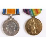 First World War pair of medals, 1914-1918 British War Medal and Victory Medal (S-21243 PTE. B.