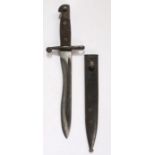 Spanish Mauser Model 1941 Bolo Bayonet , steel blade marked for the Toledo Arsenal on one side of