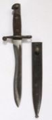 Spanish Mauser Model 1941 Bolo Bayonet , steel blade marked for the Toledo Arsenal on one side of