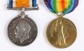 First World War pair of Medals, 1914-1918 British War Medal and Victory Medal (5199 PTE. E.E.