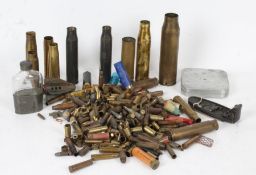 Selection of small calibre cartridge cases, loose bullets, projectiles, etc, (qty)