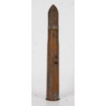 Second World War German 3.7 cm PAK (Panzerabwehrkanone) round, steel shell case, inert