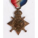 First World War casualty medal, 1914 Star (6545 L. CPL. J. WATSON. 2/K.R. RIF. C.), records show
