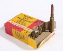 Box of ten 6.5mm Mannlicher rounds by Kynoch, inert