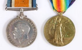 First World War pair of medals, 1914-1918 British War Medal and Victory Medal (C-1649 PTE. R.G.