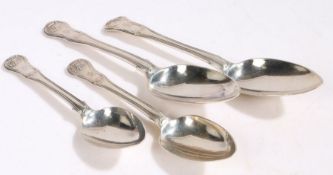 Matched pair of George III silver table spoons, London 1808, maker William Eley, William Fearn &