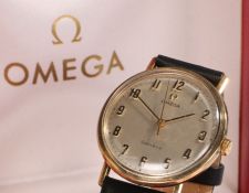 Omega Geneve 9 carat gold gentleman's wristwatch, movement no. 26660983, circa 1969, the signed