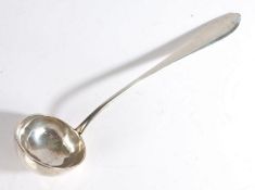 A 19th Century Austro-Hungarian silver ladle, Vienna 13 lothig mark for 1832, the reverse of the