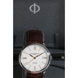 Baume and Mercier Classima gentleman's stainless steel wristwatch, the signed white dial with rose