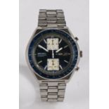 Seiko chronograph automatic 6138-0030 "Kakume" stainless steel gentleman's wristwatch, the signed
