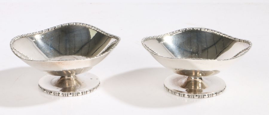 Pair of George V silver bon bon dishes, Birmingham 1924, maker Charles S. Green & Co Ltd. the