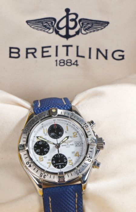 Breitling Colt Chronograph gentleman's stainless steel wristwatch, model no. A13035.1, serial no.