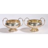 Two Elizabeth II silver sugar bowls, Sheffield 1960, maker Walker & Hall, with beaded rims and